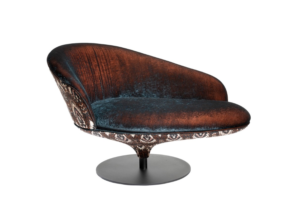 овальная лежанка рекамье в бархате хамелеон, Kito, Christine Kroencke, дизайнерская мебель Германия
