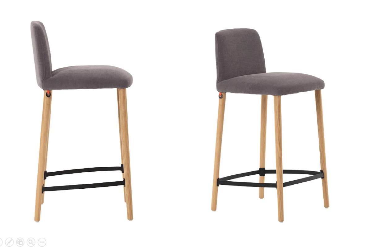 полубарные стулья, Rob, Mobitec, массив дуба, светлый, HoReCa, бар, дизайн