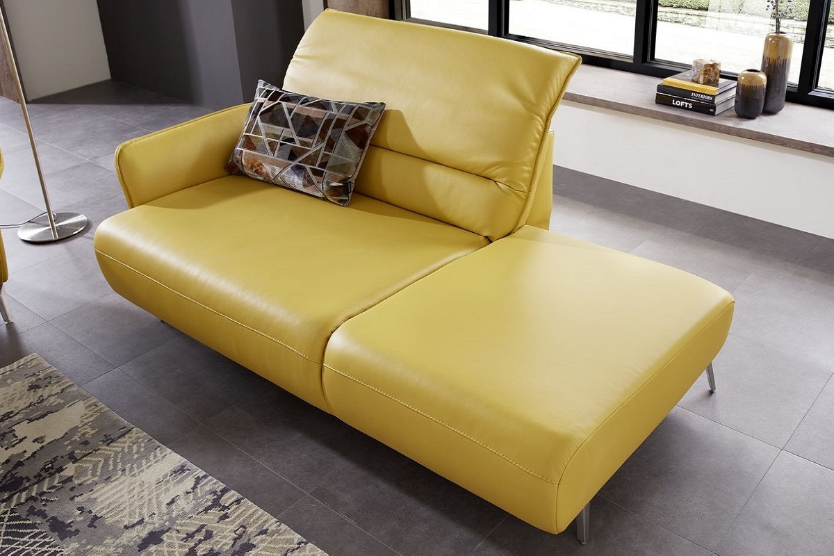 рекамье La Palma, немецкая мягкая мебель, smart-функции, желтый,