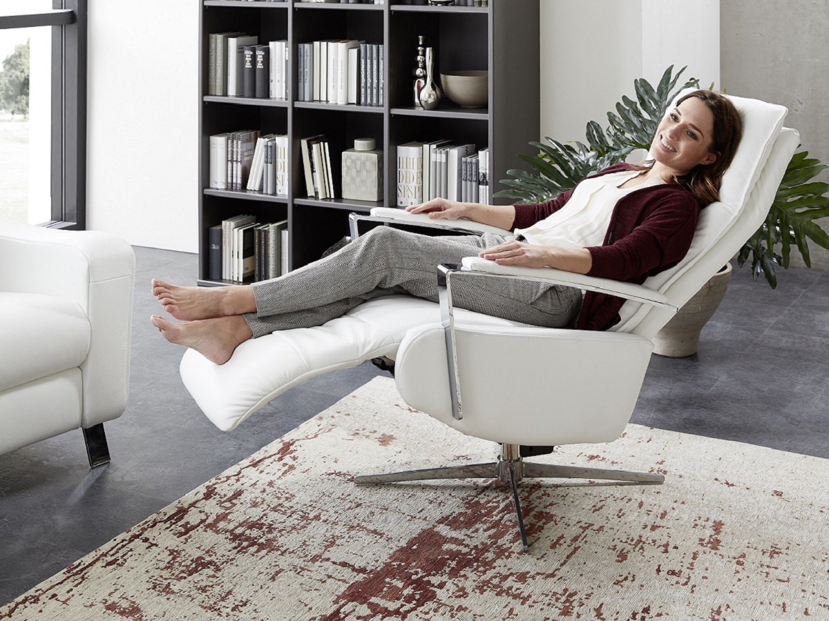 кресло, реклайнер, Perth, 2 мотора, релакс, Thermo-vital, Oelsa, Haus Kollektion, Германия, натуральная кожа, ткань AquaClean