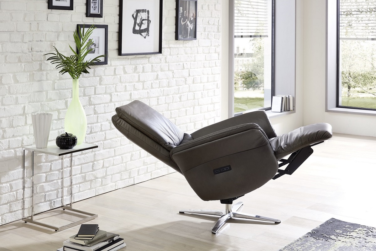 массажное кресло, кресло-реклайнер, Naxos, Oelsa, Haus kollektion, натуральная кожа, вибромассаж, электромотор