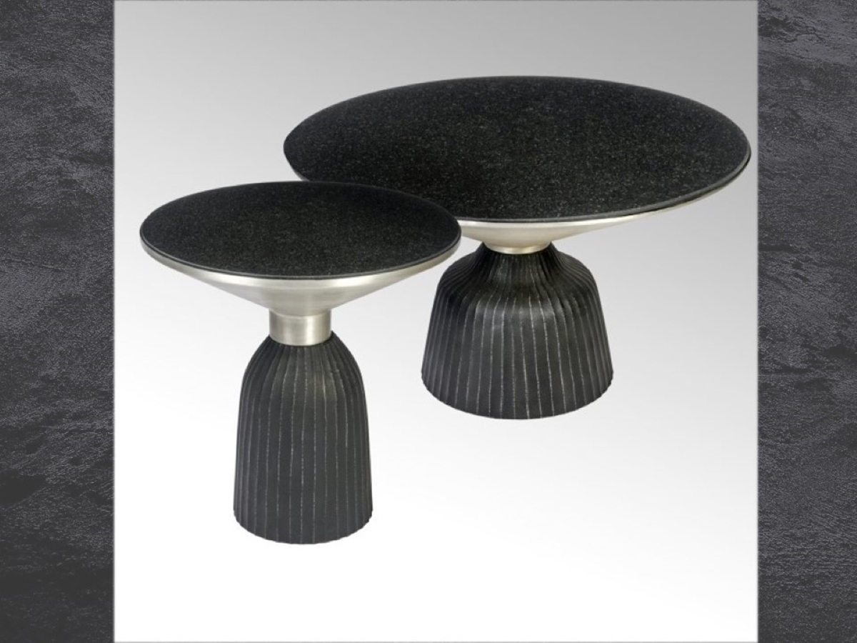 дизайнерские журнальные столики из черного натурального камня, Sablier, Lambert, малые формы, журнальные столы, аксессуары для сада, indoor, outdoor, Германия, premium