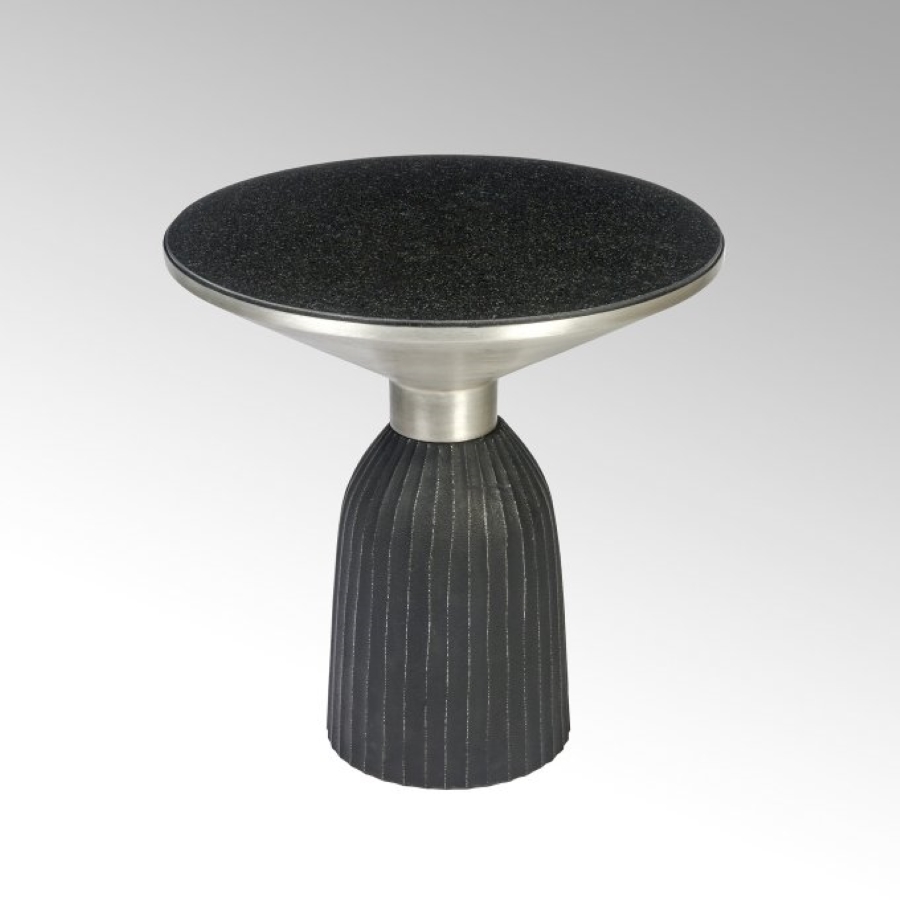 стильный журнальный столик из камня, Sablier, Lambert, 51 см, indoor, outdoor, рифленый, канелюры