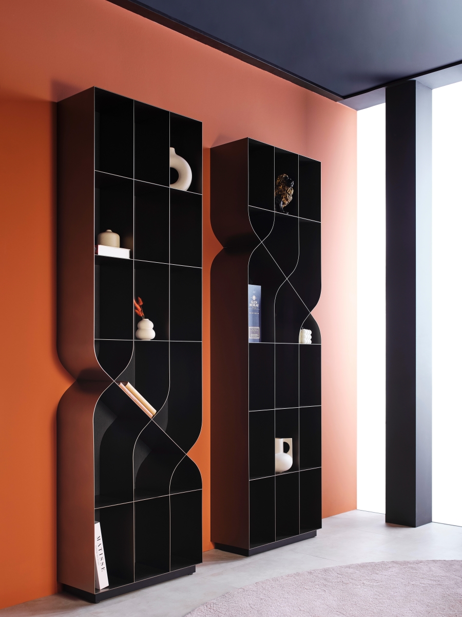 дизайнерские стеллажи с изгибом корпуса, Shelf, Christine Kroencke, мебель премиум, Германия