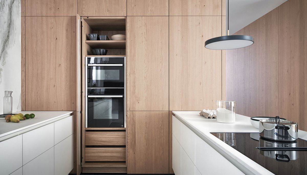 кухня leicht скрытая техника в пенале