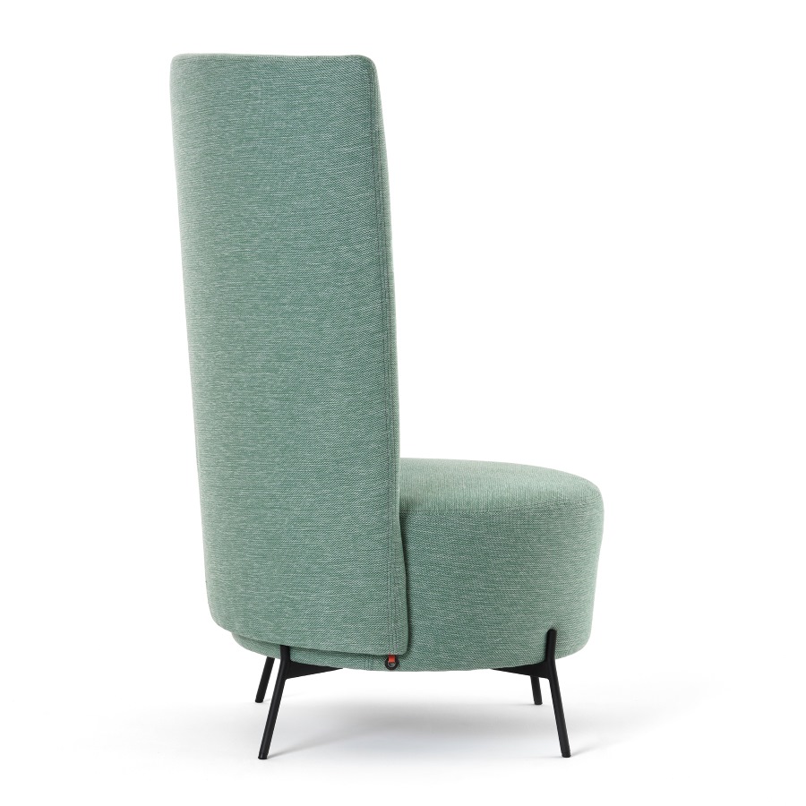 Дизайнерское кресло с высокой спинкой в ткани мятного цвета, Bolero, кресло на металлических ножках, Mobitec, мебель премиум класса, французский стиль