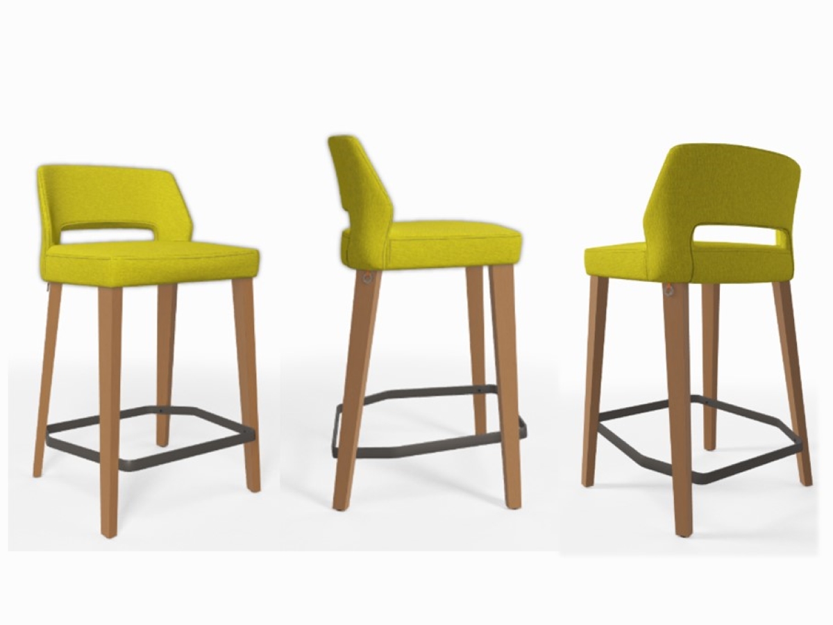 полубарный стул Lena Mobitec в обивке цвета лайм, продажа с выставки, Москва