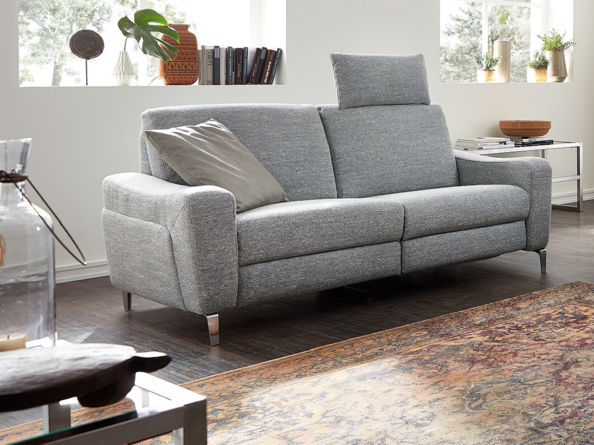 диван прямой серый на ножках