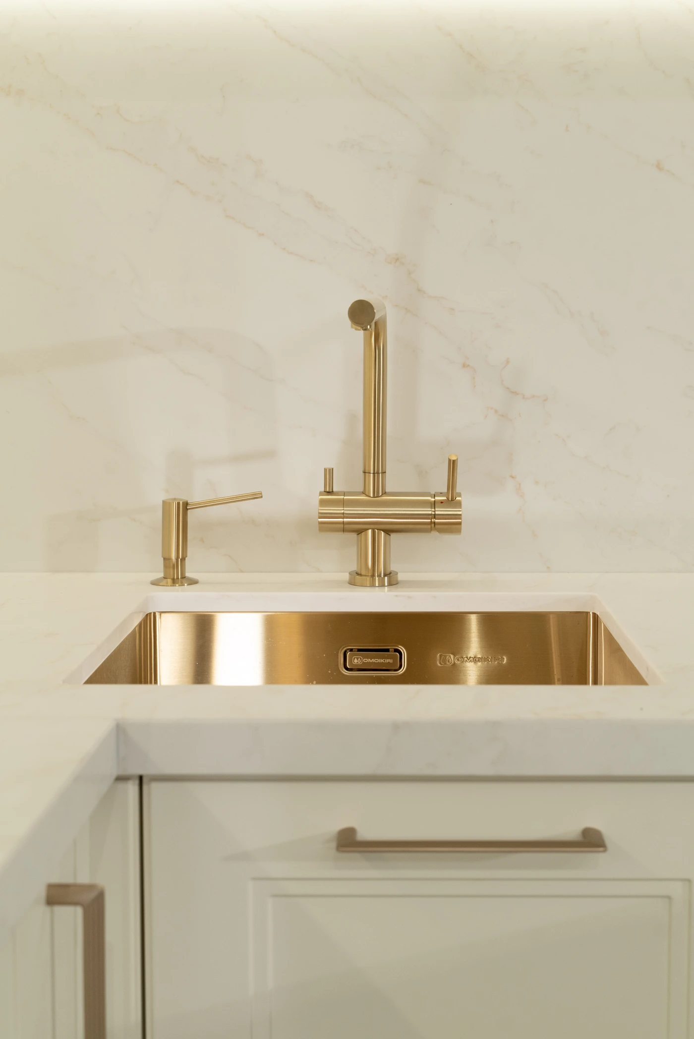 проект премиум кухни beckermann_золотой раковиной