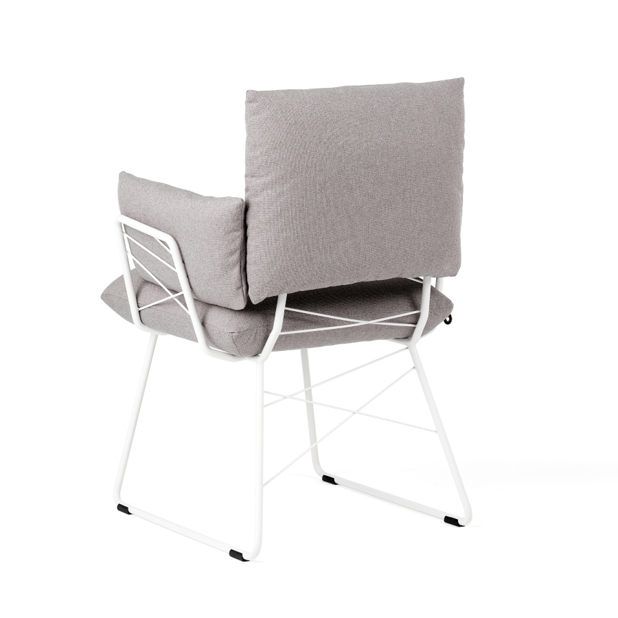 обеденный стул полукресло cosy металл белый, Mobitec