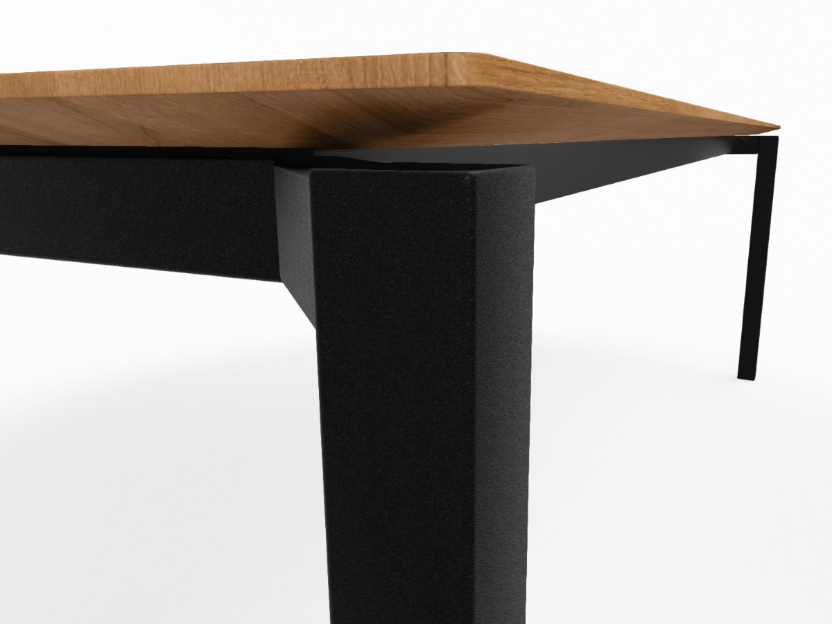 столешница из массива дуба с фрезеровкой, обеденный стол Mobitec