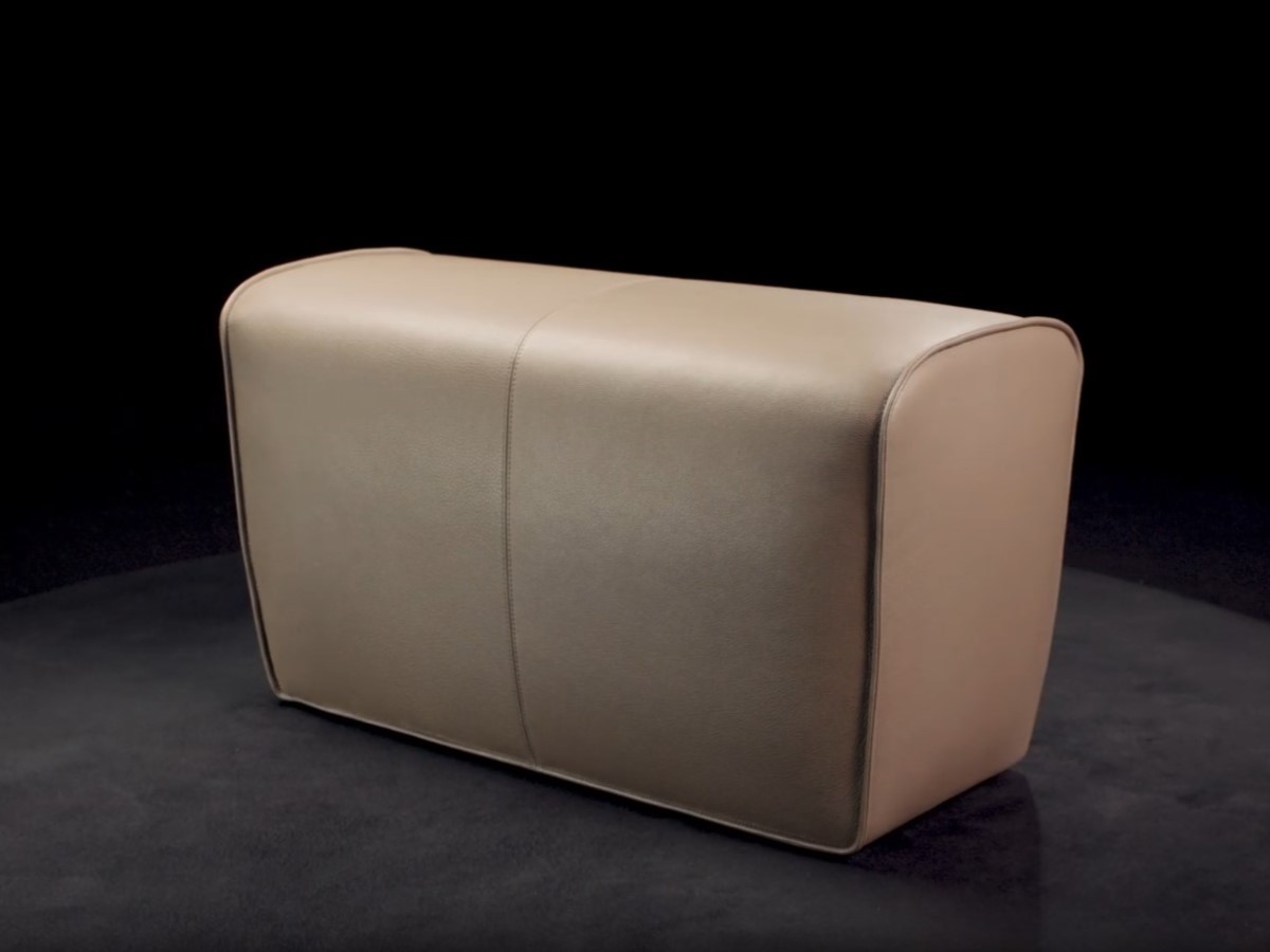 банкетка в форме седла светлая натуральная кожа, Christine Kroencke