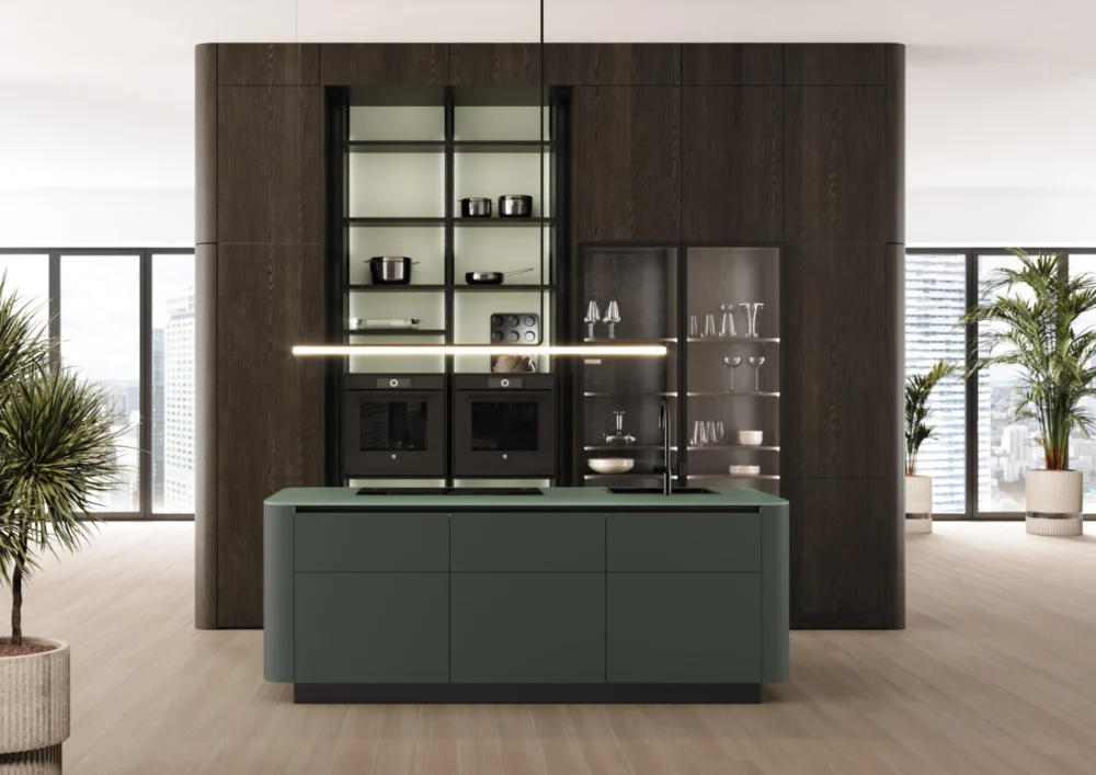 Кухня со скругленными боковинами