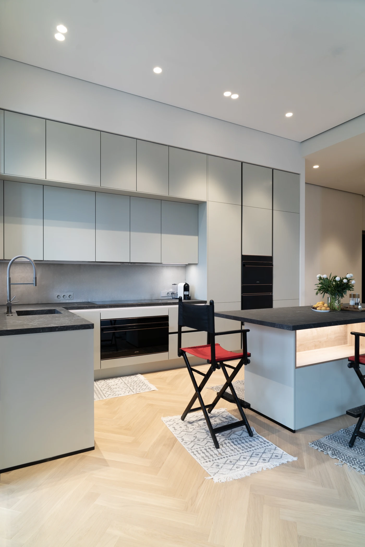 Реализованный проект senso jade nobilia зеленая кухня