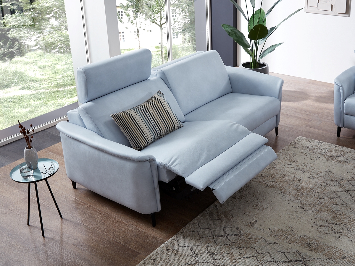 двухместный релакс-диван с реклайнером, кожаный диван, Ravenna oelsa