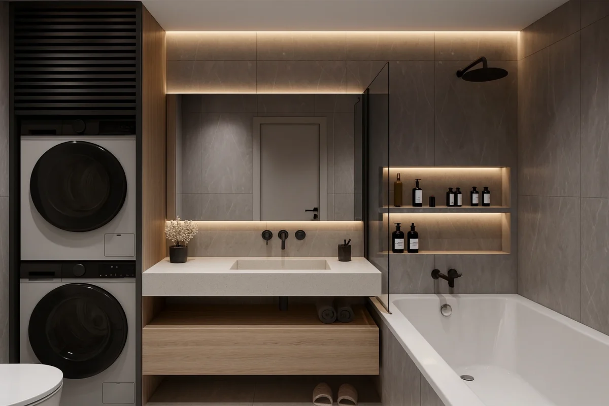 постирочная в ванной