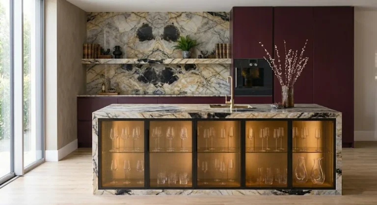 патагония камень на столешнице и стеновой