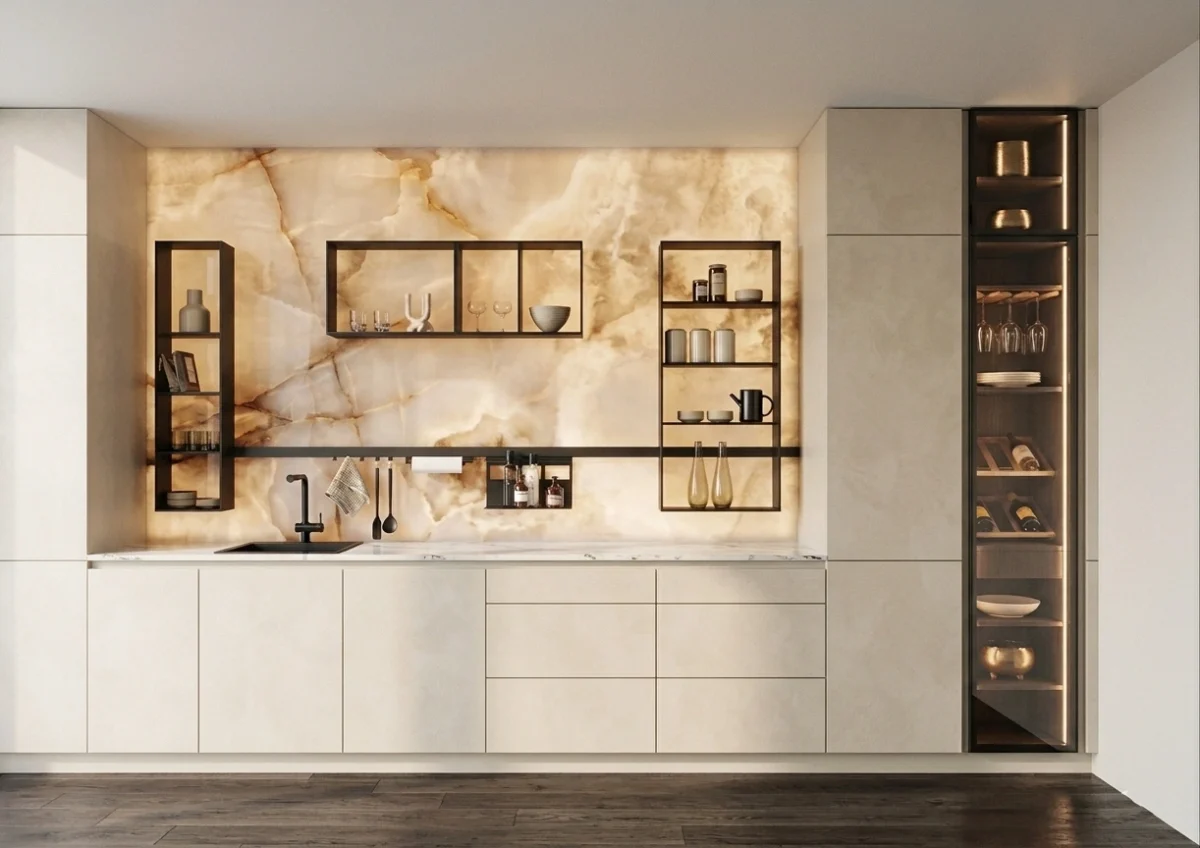 подсветка фартука на кухне