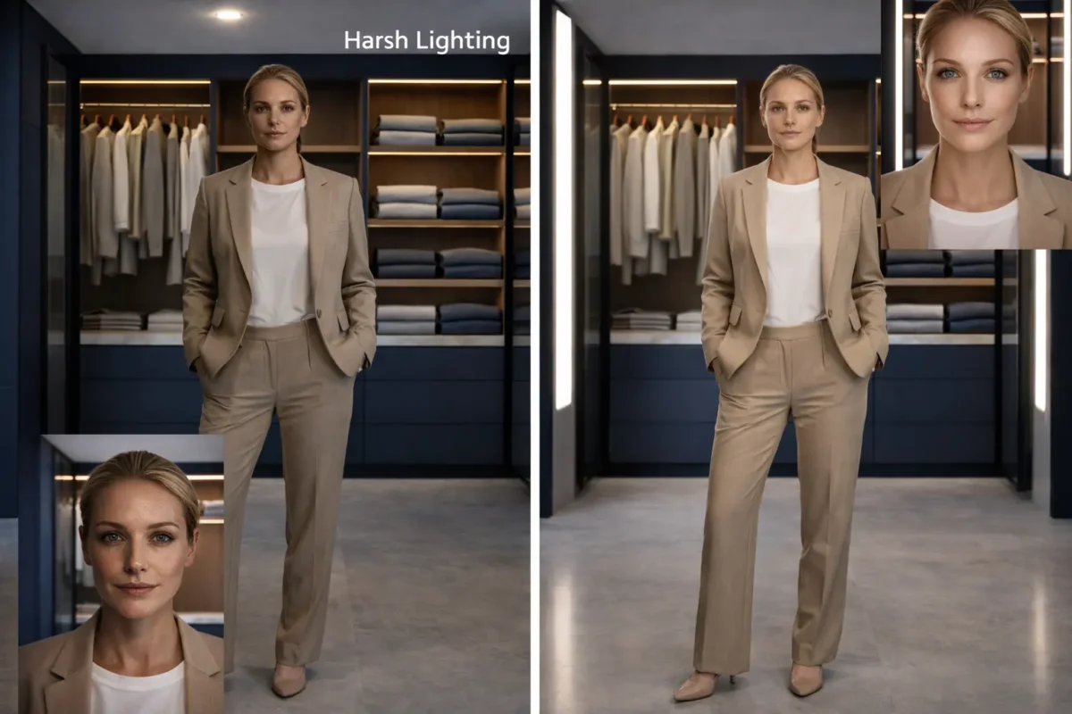 правильный свет в гардеробной