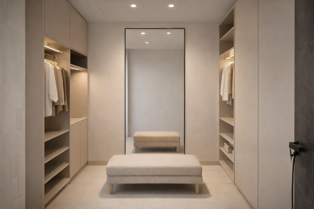 пуф в гардеробной