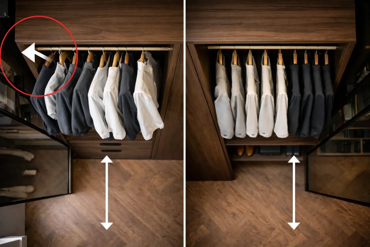 размеры гардеробной